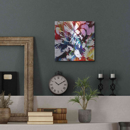 Luxe Metal Art 'Flower Power' by Shandra Smith, Metal Wall Art,12x12