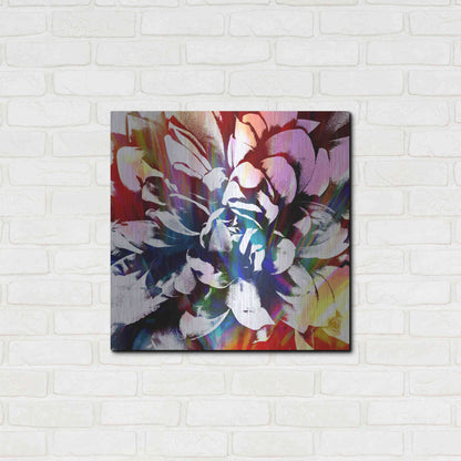 Luxe Metal Art 'Flower Power' by Shandra Smith, Metal Wall Art,24x24