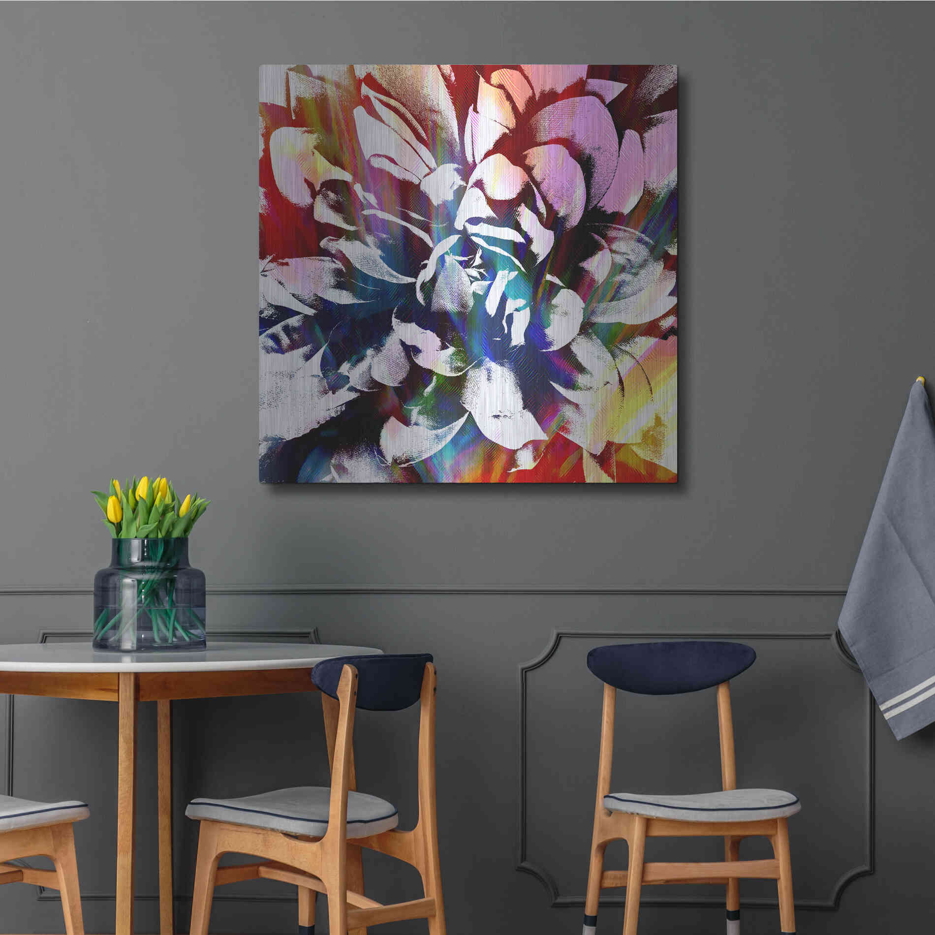 Luxe Metal Art 'Flower Power' by Shandra Smith, Metal Wall Art,36x36