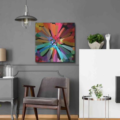 Luxe Metal Art 'Flower' by Shandra Smith, Metal Wall Art,24x24