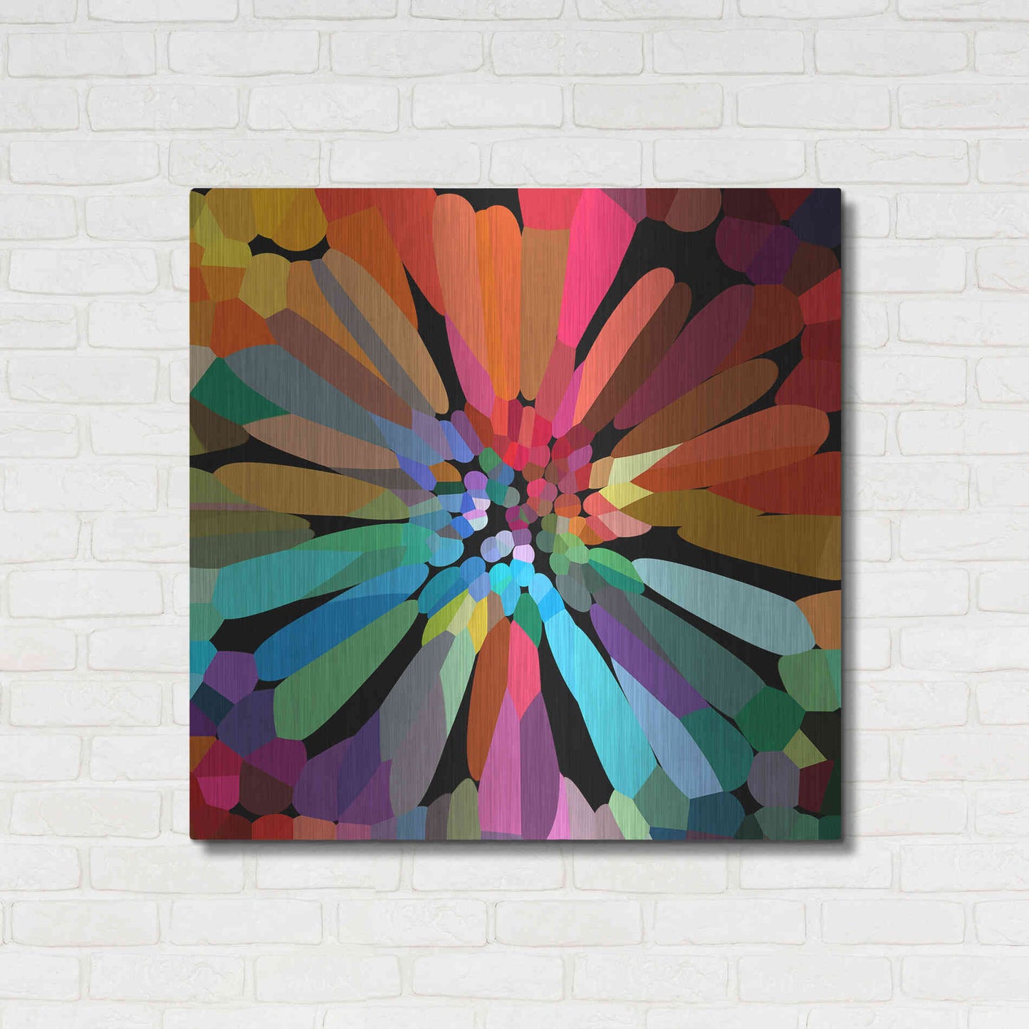 Luxe Metal Art 'Flower' by Shandra Smith, Metal Wall Art,36x36