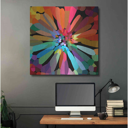 Luxe Metal Art 'Flower' by Shandra Smith, Metal Wall Art,36x36