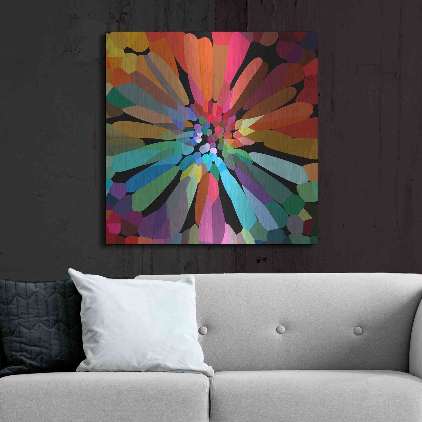 Luxe Metal Art 'Flower' by Shandra Smith, Metal Wall Art,36x36