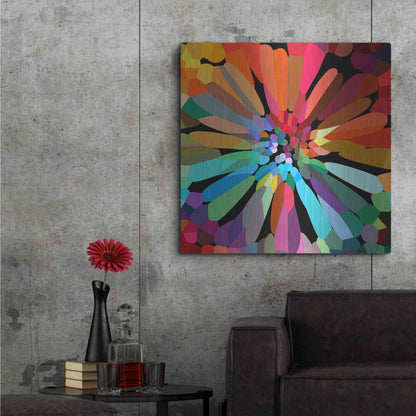 Luxe Metal Art 'Flower' by Shandra Smith, Metal Wall Art,36x36