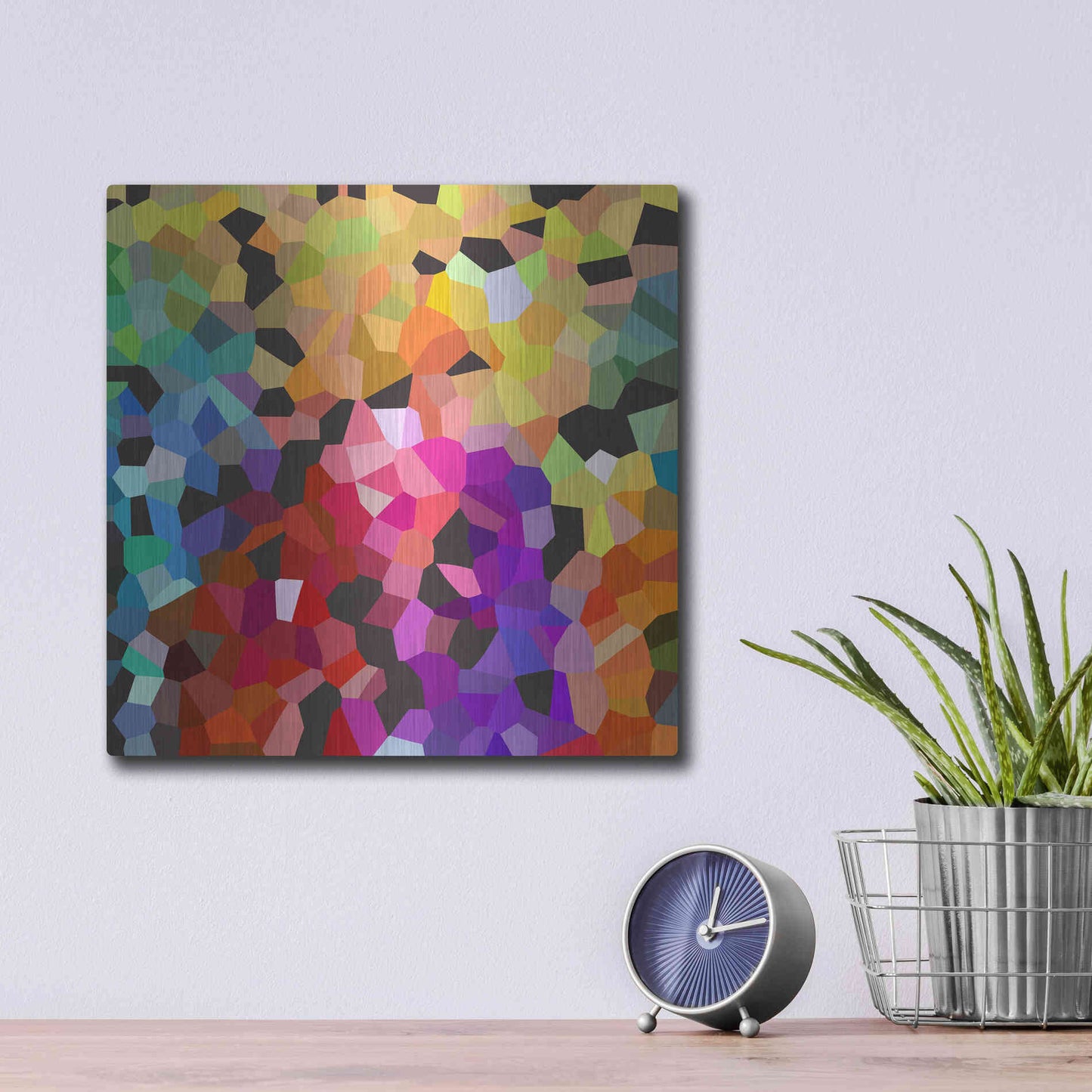 Luxe Metal Art 'Fooling Around' by Shandra Smith, Metal Wall Art,12x12