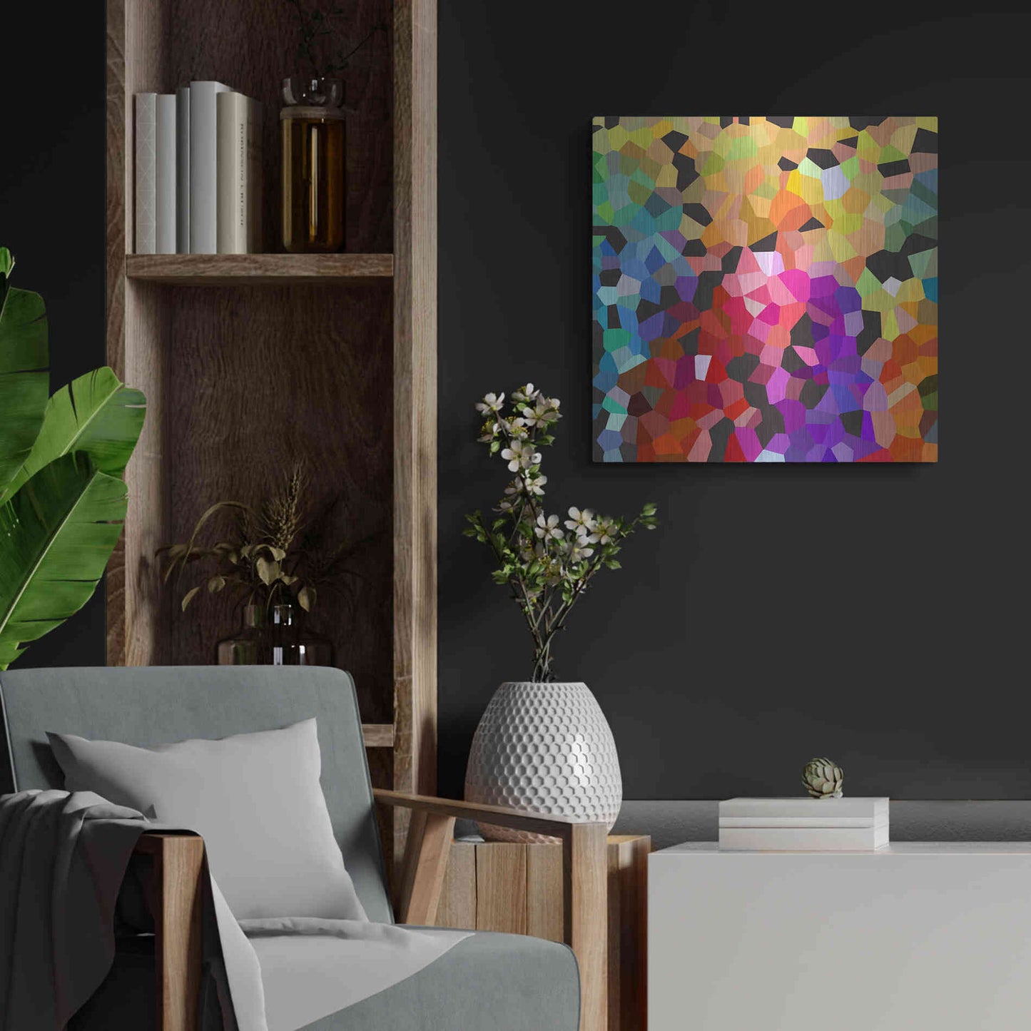 Luxe Metal Art 'Fooling Around' by Shandra Smith, Metal Wall Art,24x24