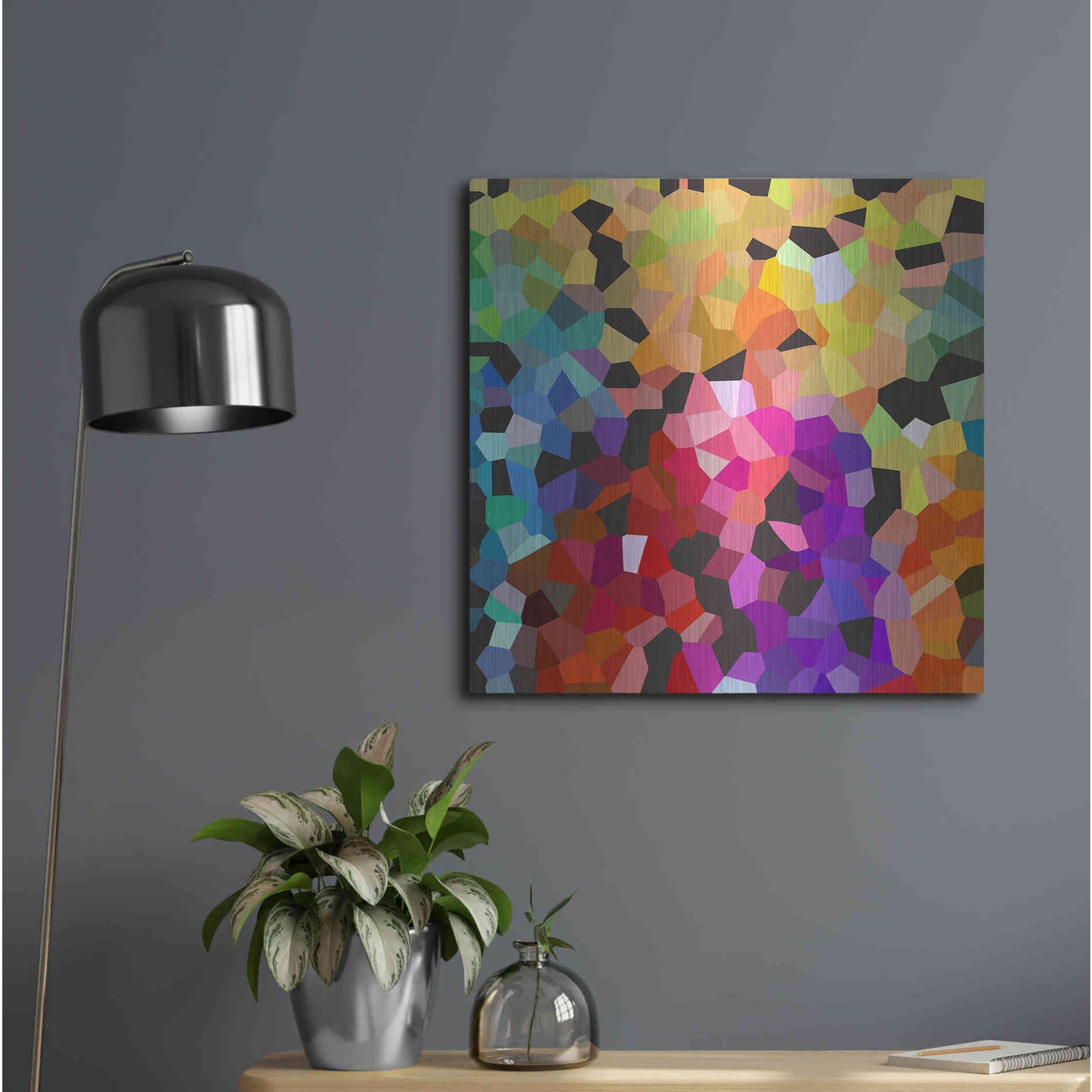 Luxe Metal Art 'Fooling Around' by Shandra Smith, Metal Wall Art,24x24