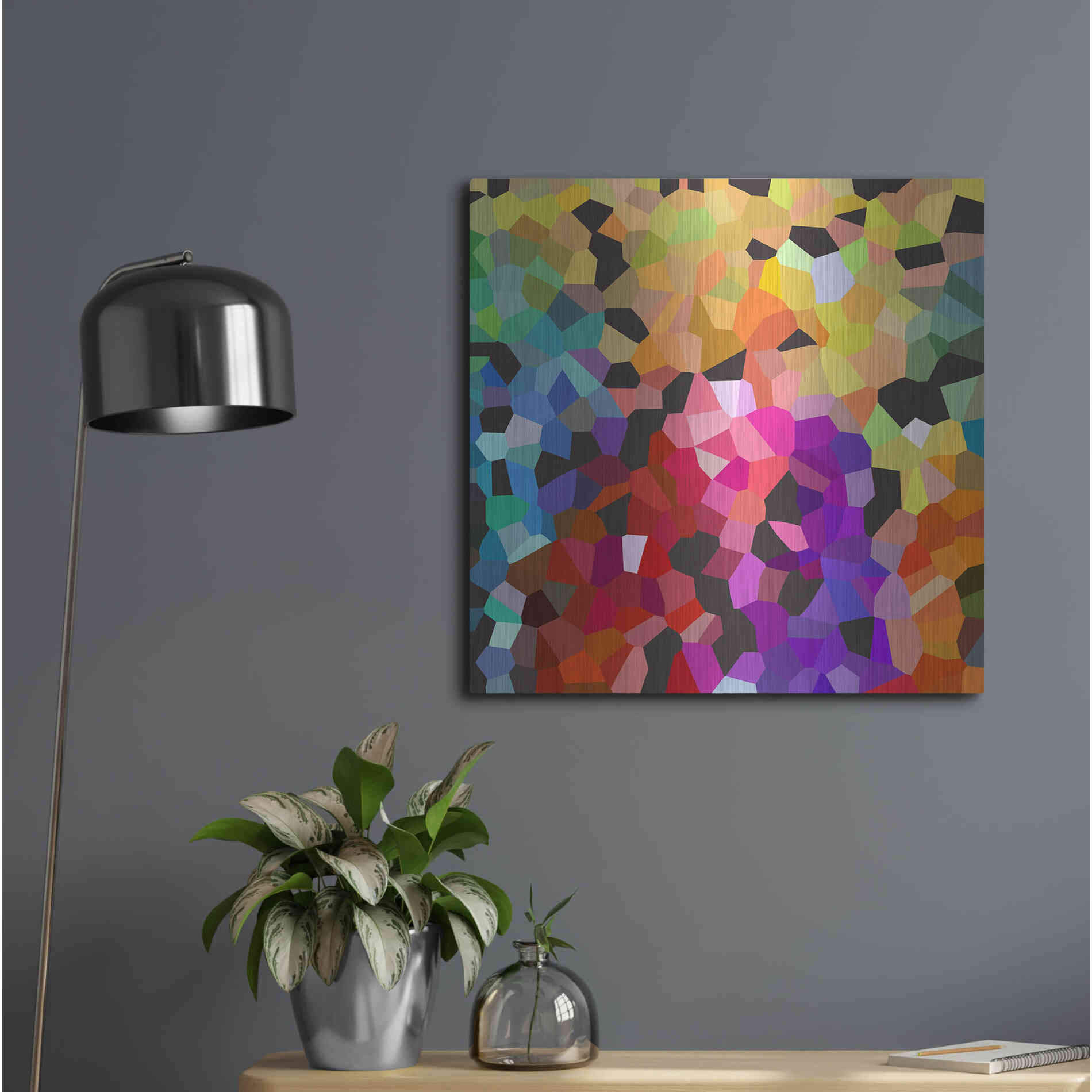 Luxe Metal Art 'Fooling Around' by Shandra Smith, Metal Wall Art,24x24