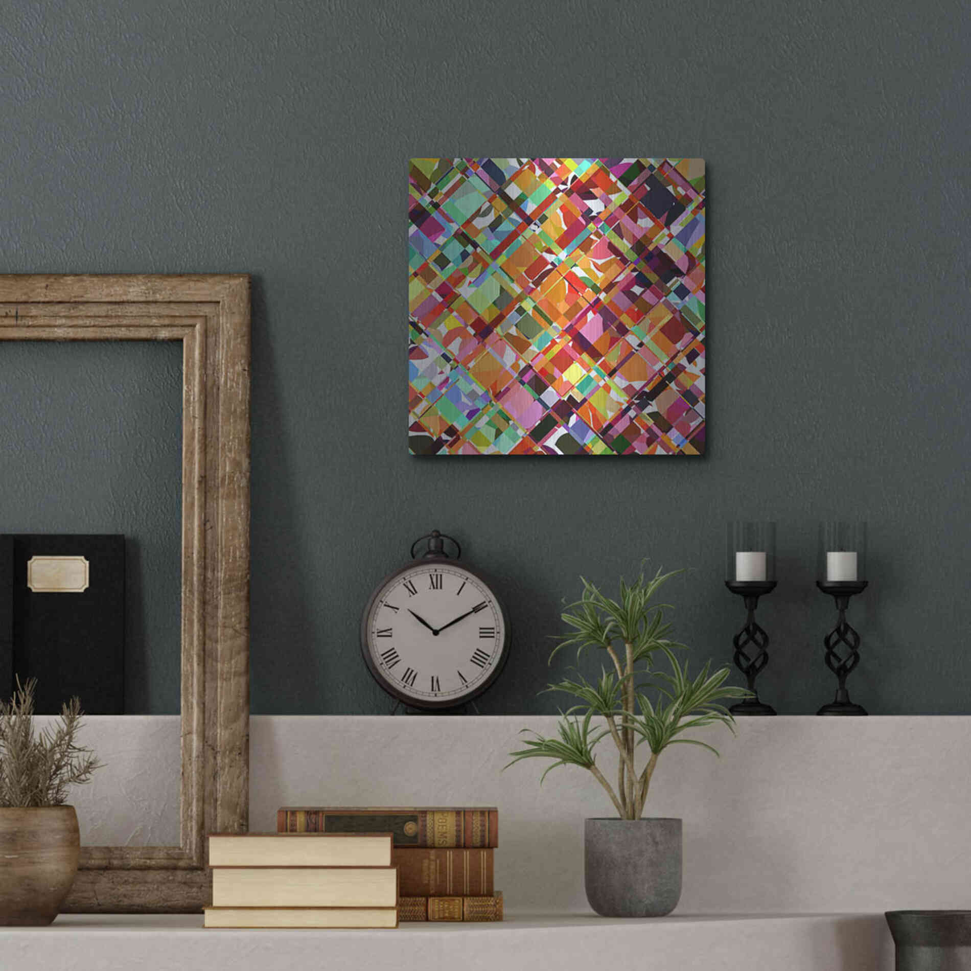 Luxe Metal Art 'Give it Time' by Shandra Smith, Metal Wall Art,12x12