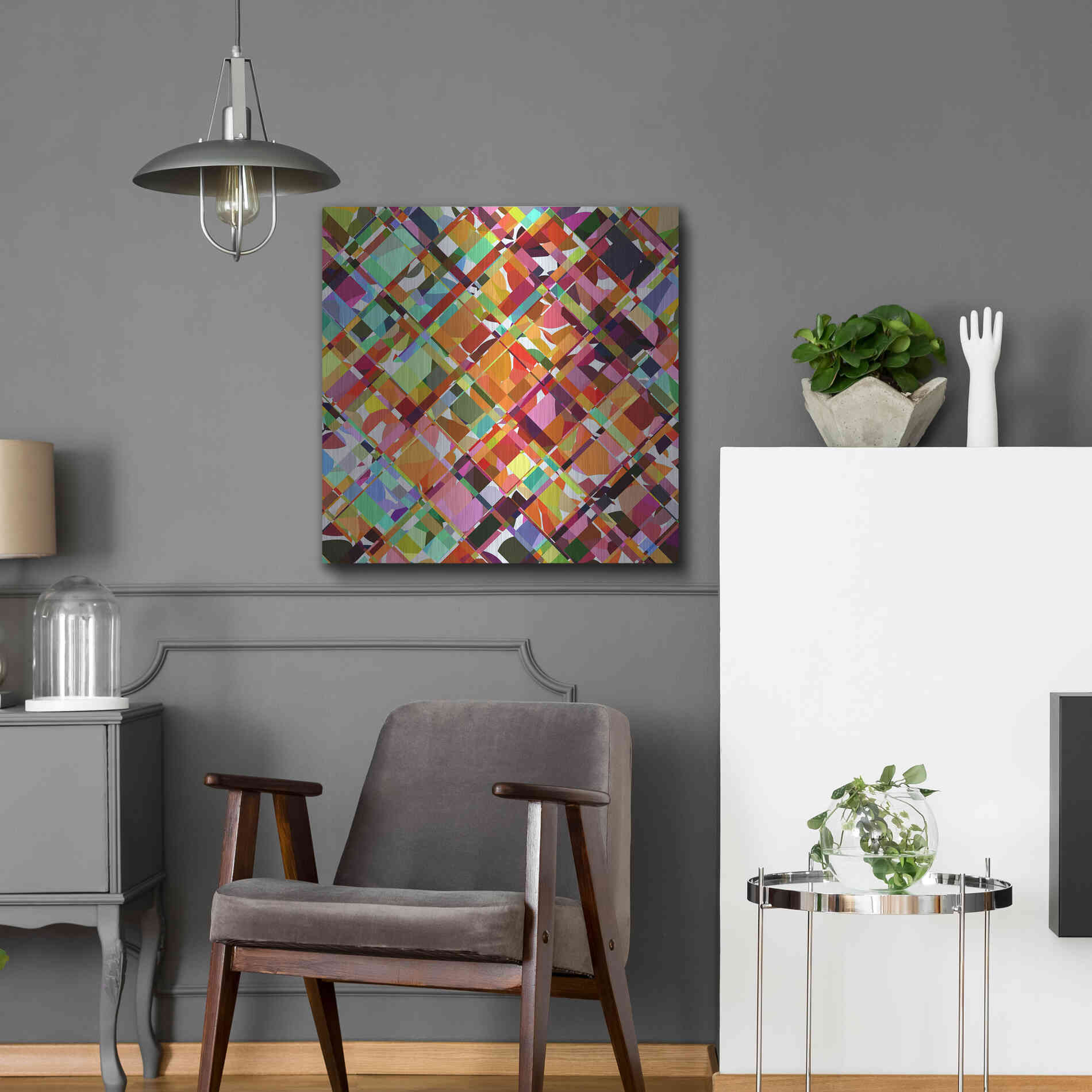 Luxe Metal Art 'Give it Time' by Shandra Smith, Metal Wall Art,24x24