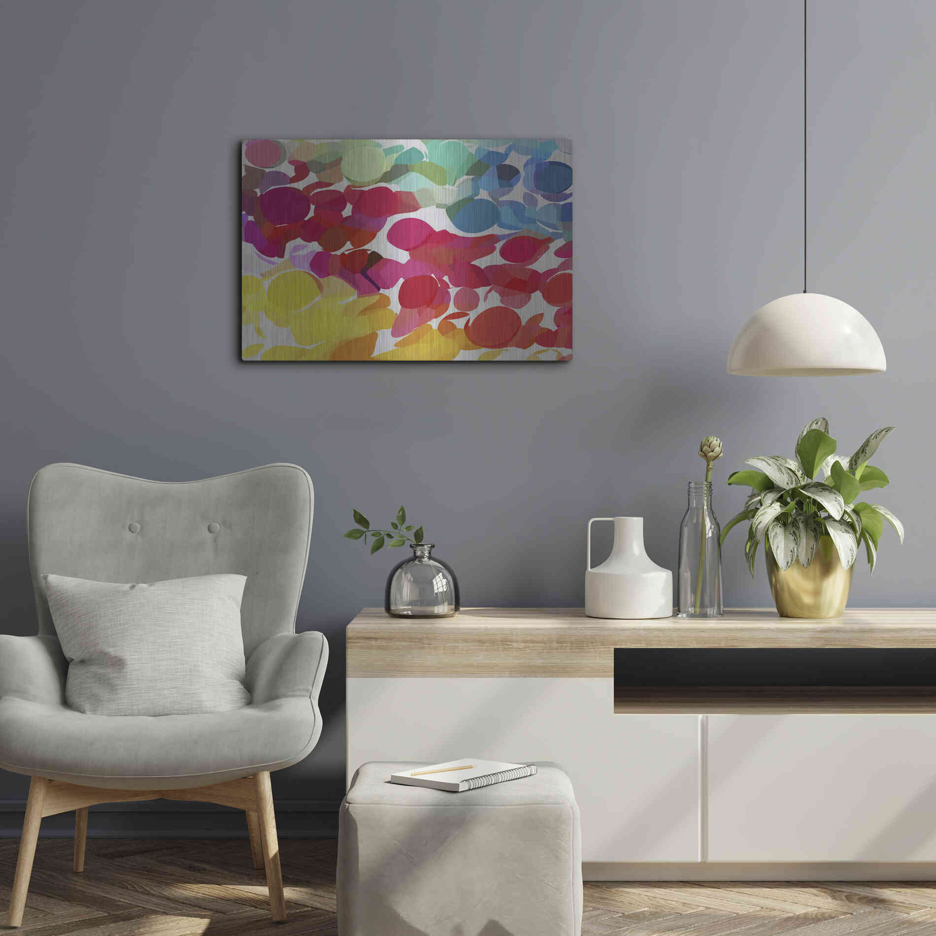 Luxe Metal Art 'Inspiration' by Shandra Smith, Metal Wall Art,24x16