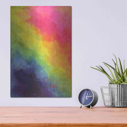 Luxe Metal Art 'Joyful' by Shandra Smith, Metal Wall Art,12x16