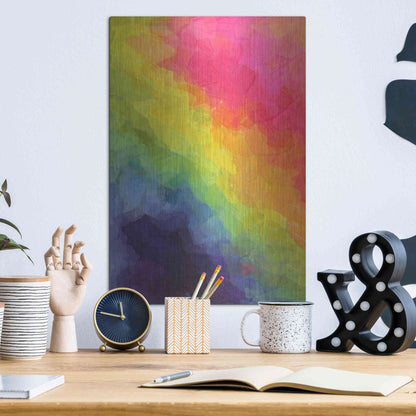 Luxe Metal Art 'Joyful' by Shandra Smith, Metal Wall Art,12x16