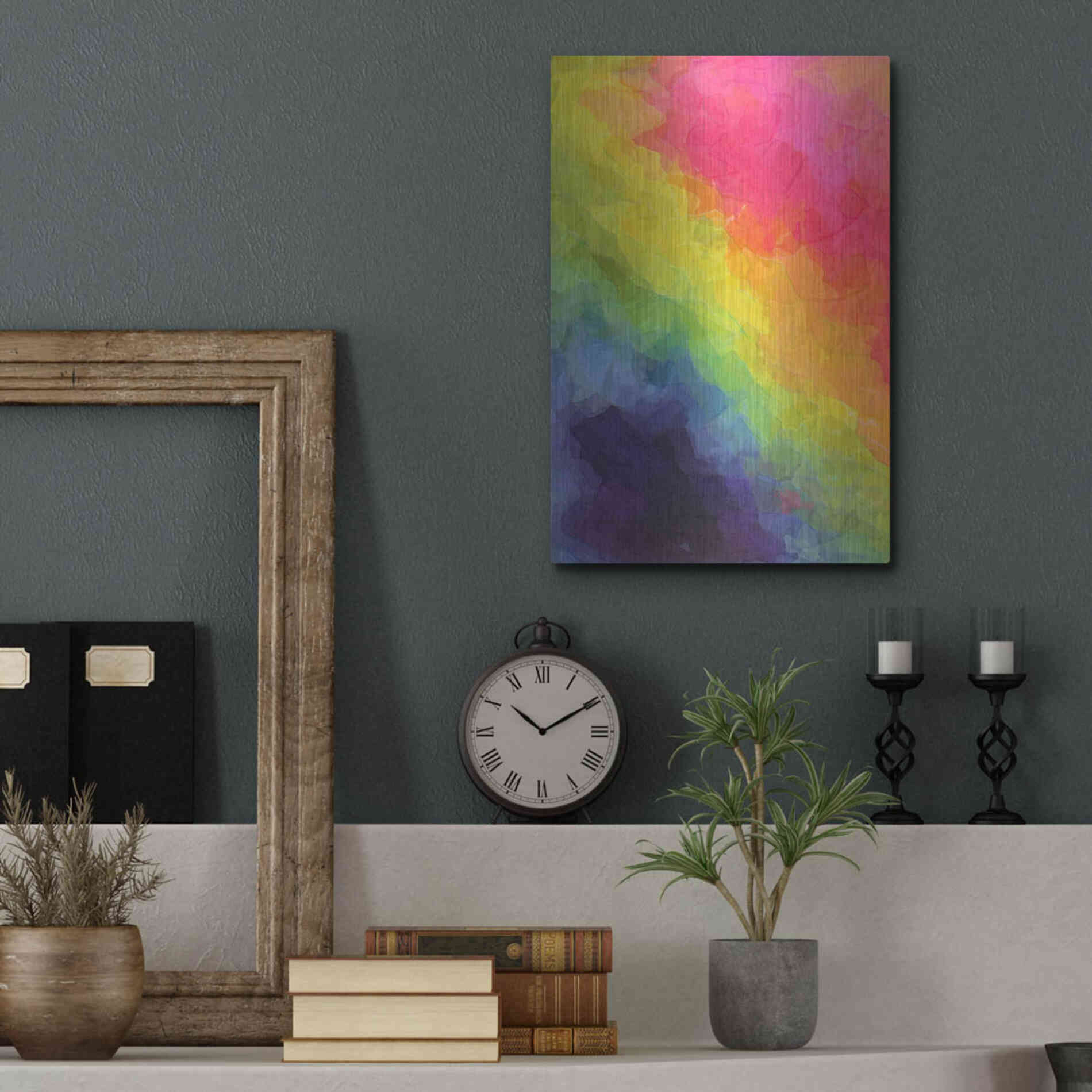 Luxe Metal Art 'Joyful' by Shandra Smith, Metal Wall Art,12x16