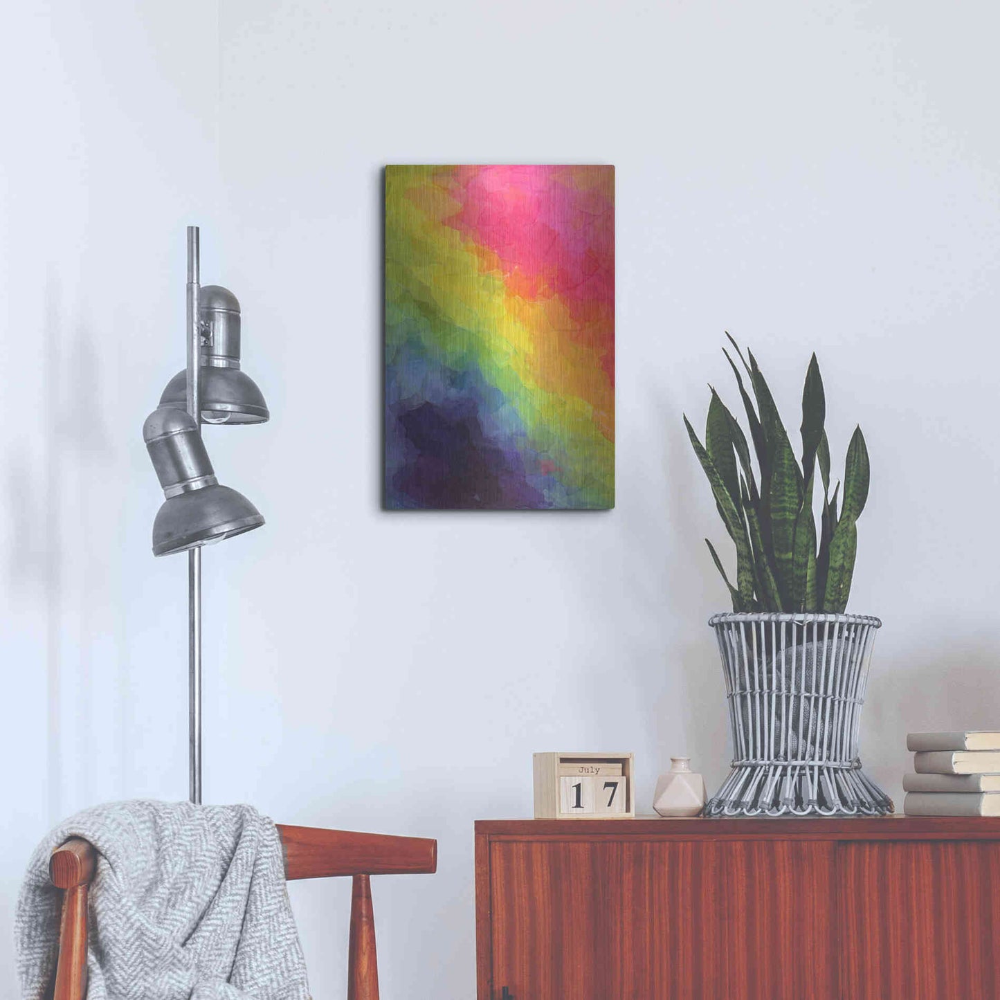 Luxe Metal Art 'Joyful' by Shandra Smith, Metal Wall Art,16x24