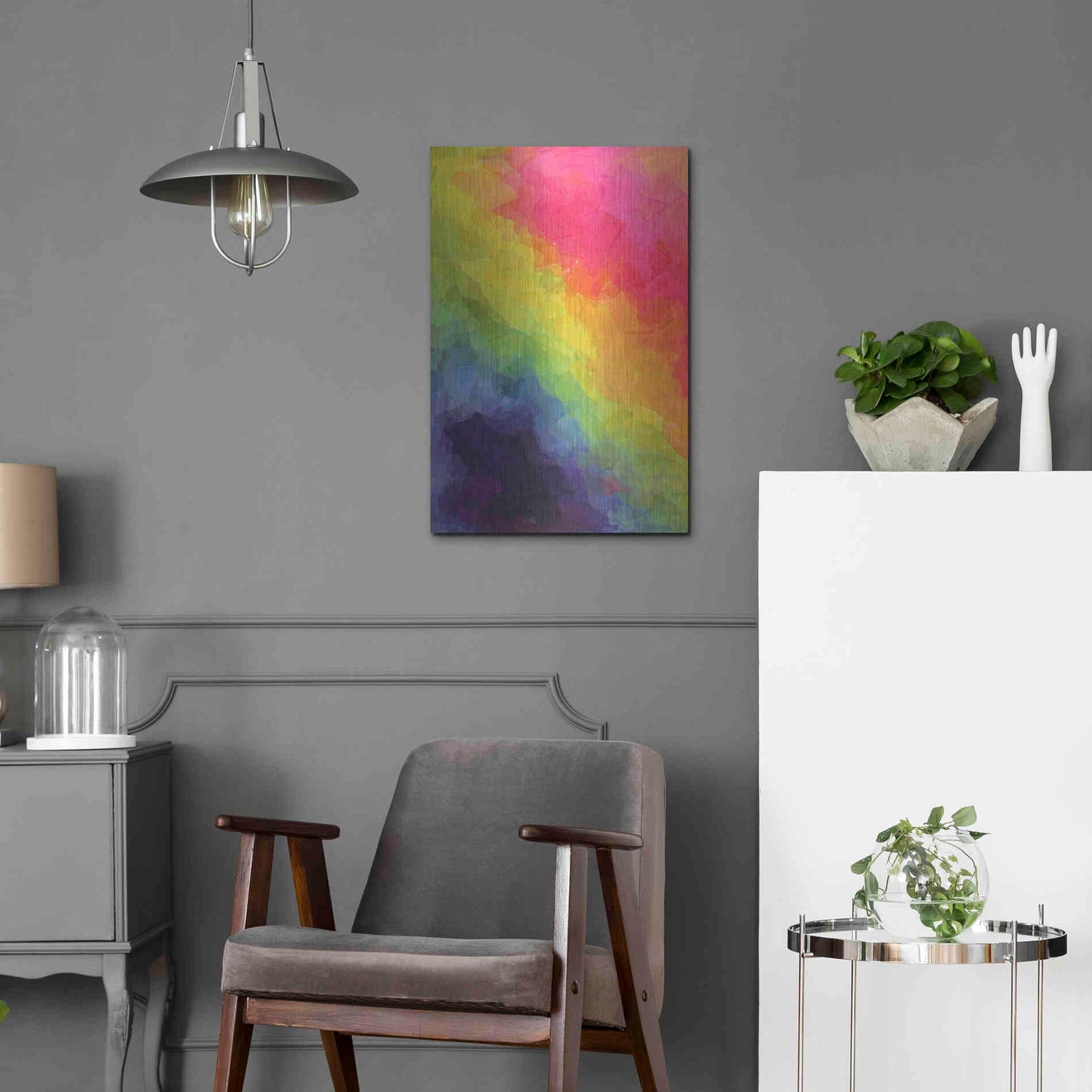Luxe Metal Art 'Joyful' by Shandra Smith, Metal Wall Art,16x24