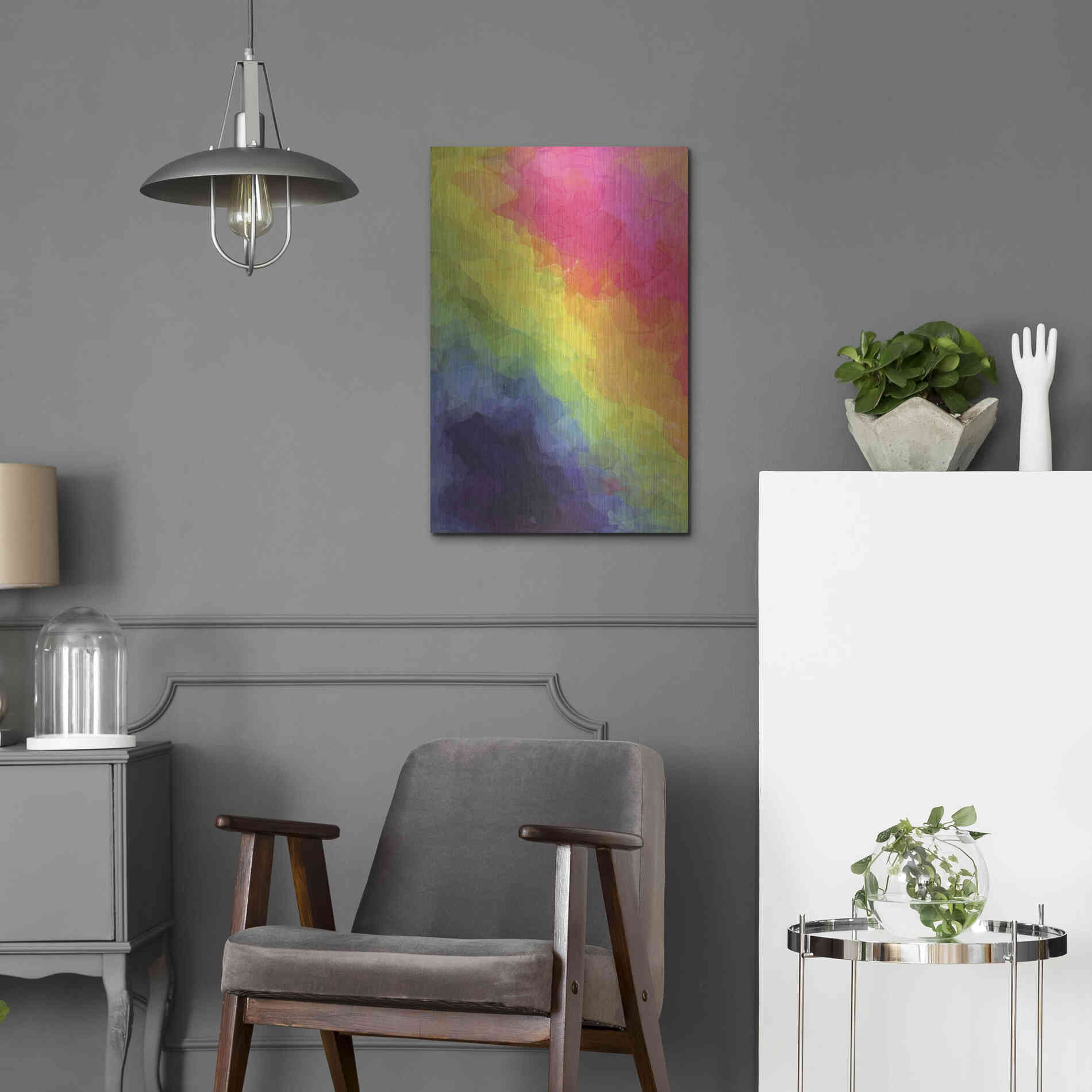 Luxe Metal Art 'Joyful' by Shandra Smith, Metal Wall Art,16x24