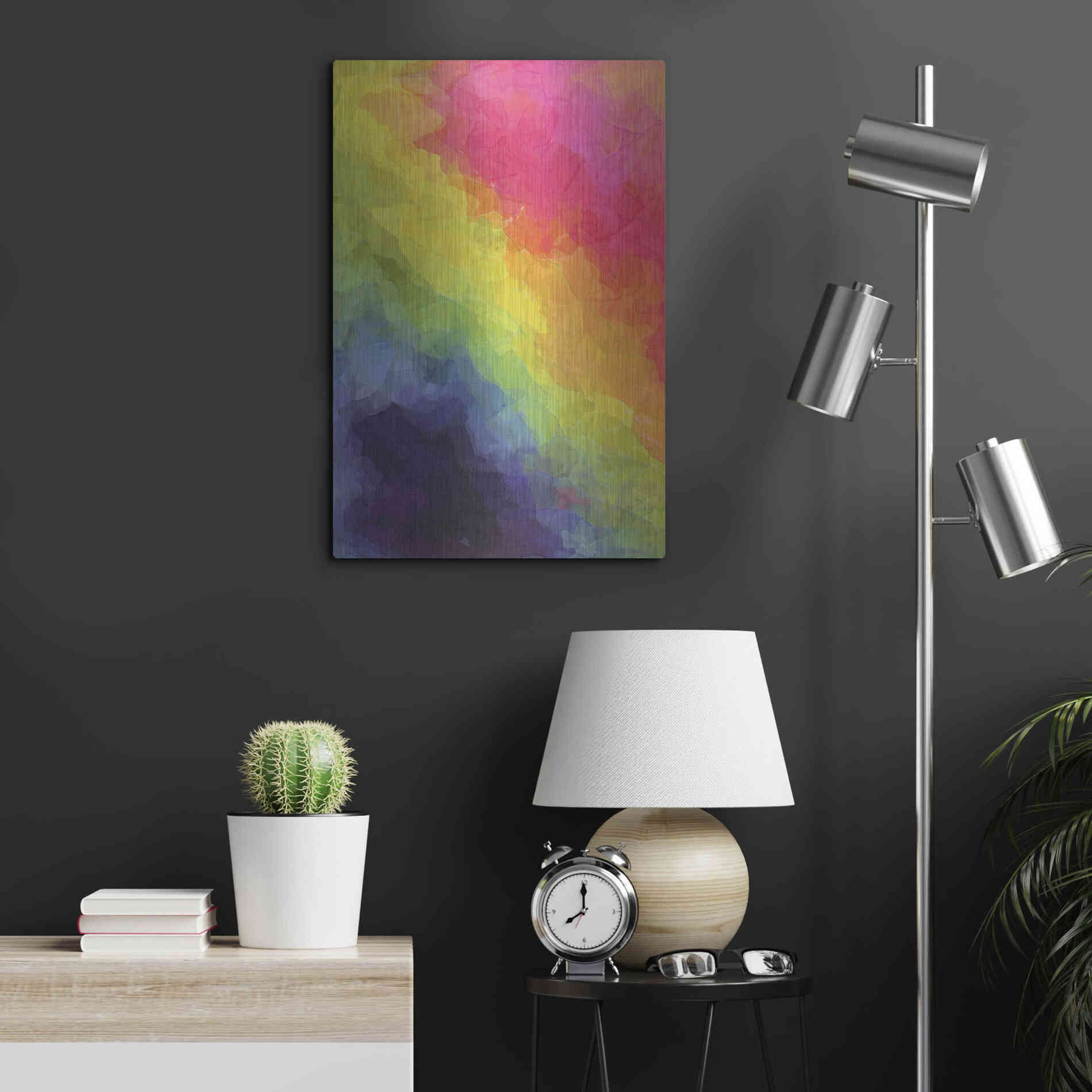 Luxe Metal Art 'Joyful' by Shandra Smith, Metal Wall Art,16x24