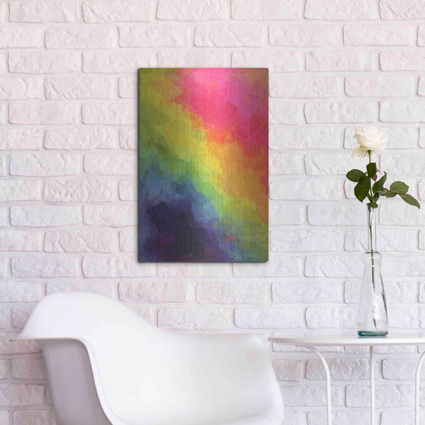 Luxe Metal Art 'Joyful' by Shandra Smith, Metal Wall Art,16x24