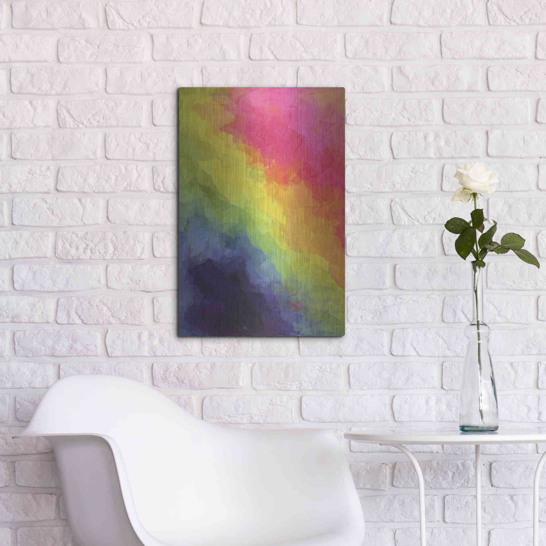 Luxe Metal Art 'Joyful' by Shandra Smith, Metal Wall Art,16x24