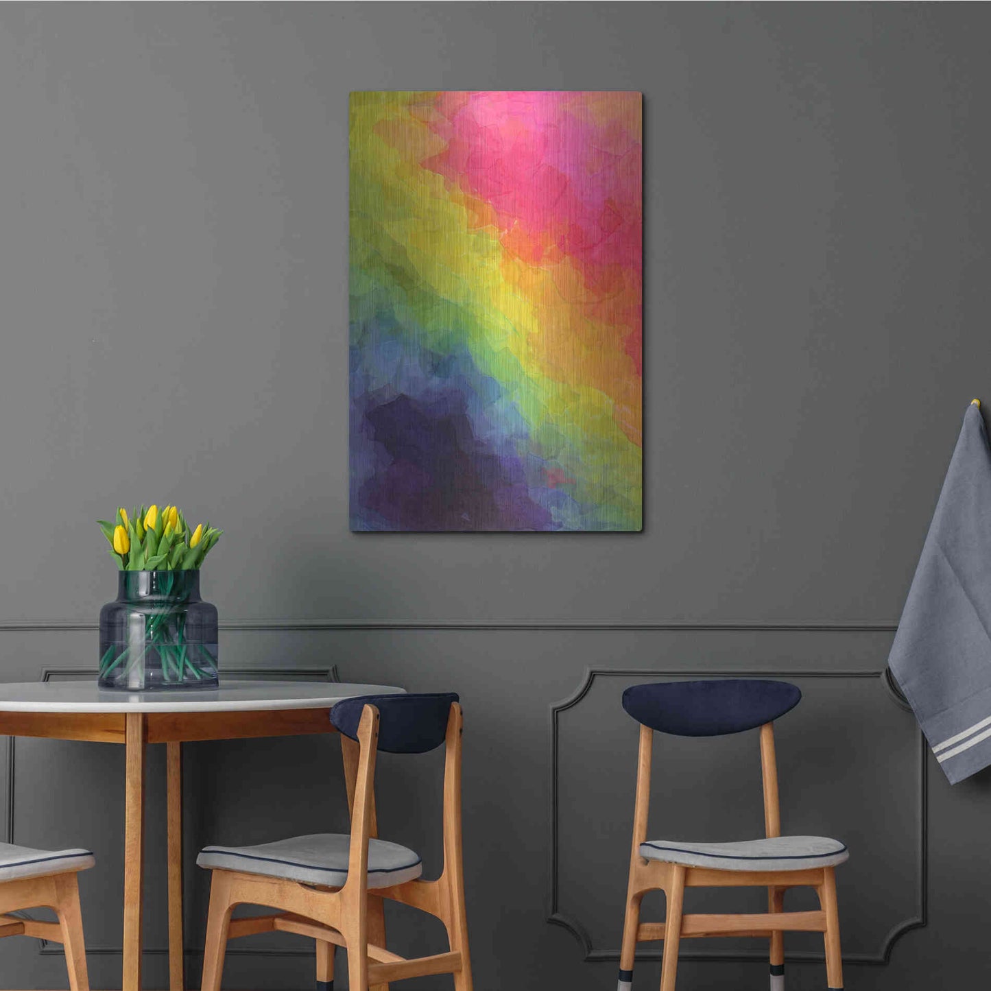 Luxe Metal Art 'Joyful' by Shandra Smith, Metal Wall Art,24x36