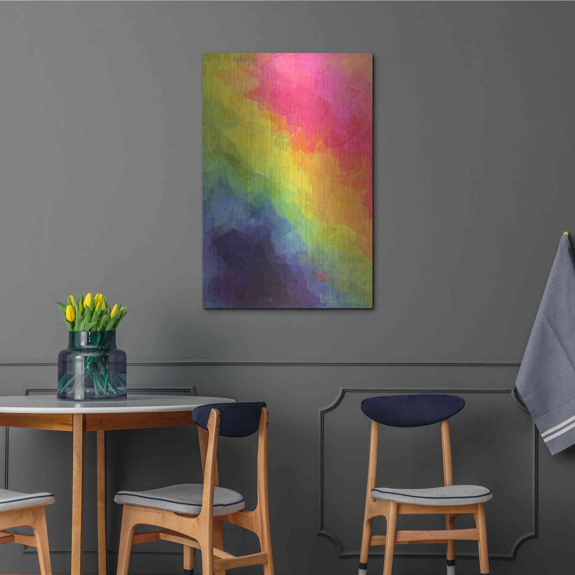 Luxe Metal Art 'Joyful' by Shandra Smith, Metal Wall Art,24x36