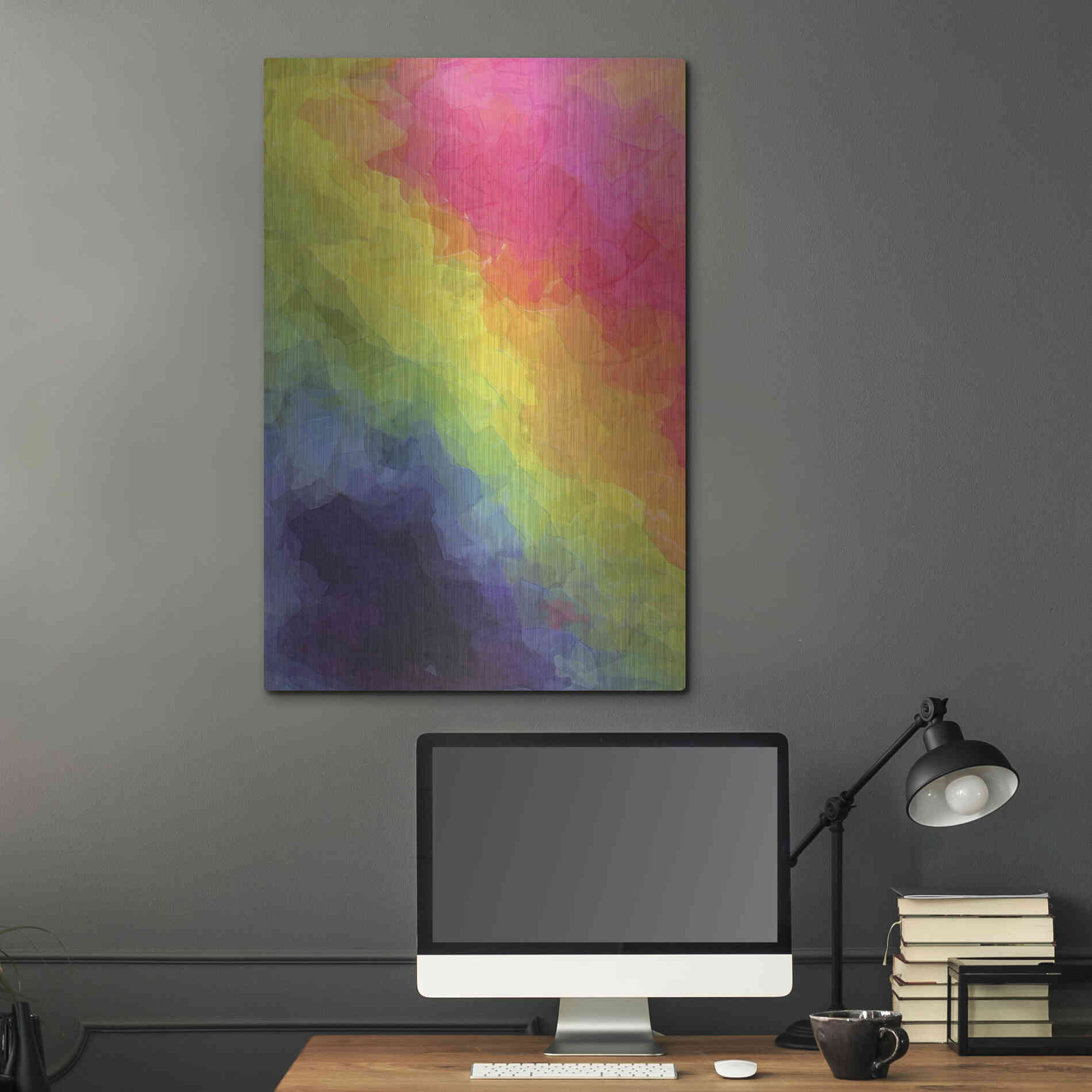 Luxe Metal Art 'Joyful' by Shandra Smith, Metal Wall Art,24x36