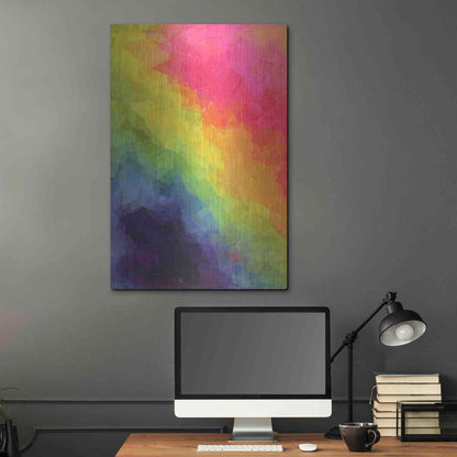 Luxe Metal Art 'Joyful' by Shandra Smith, Metal Wall Art,24x36