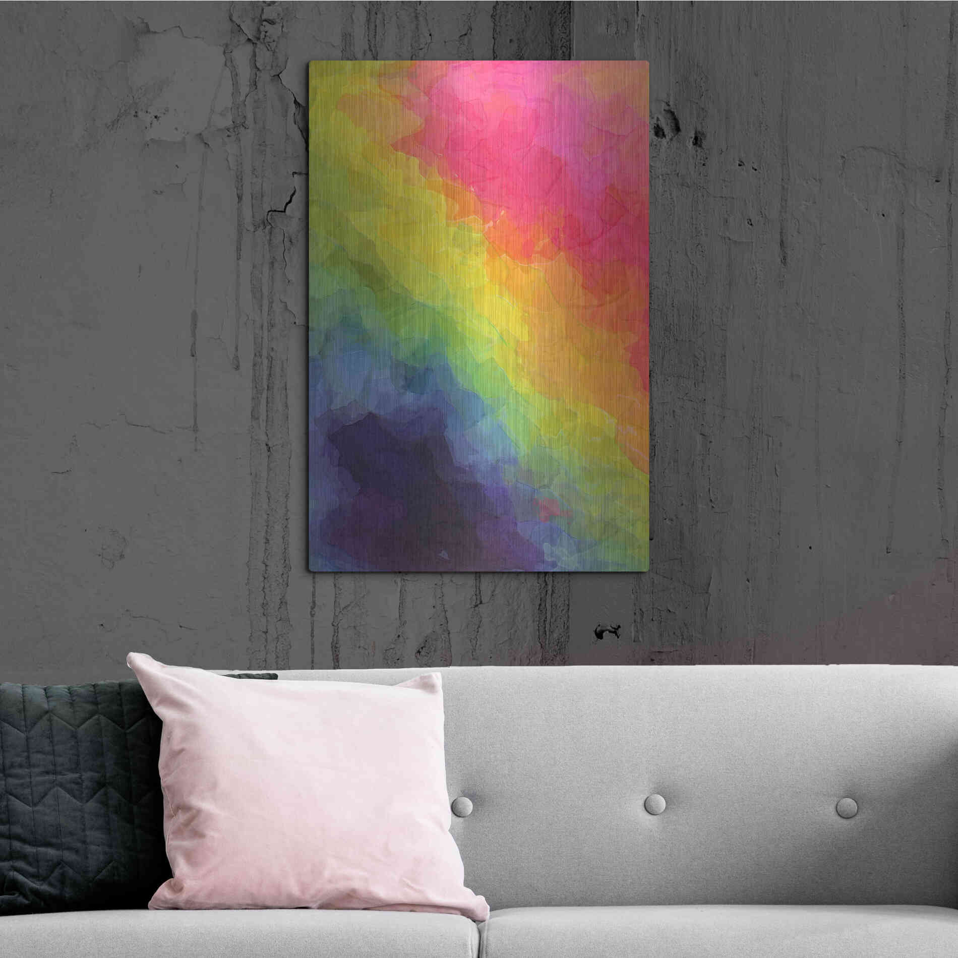 Luxe Metal Art 'Joyful' by Shandra Smith, Metal Wall Art,24x36