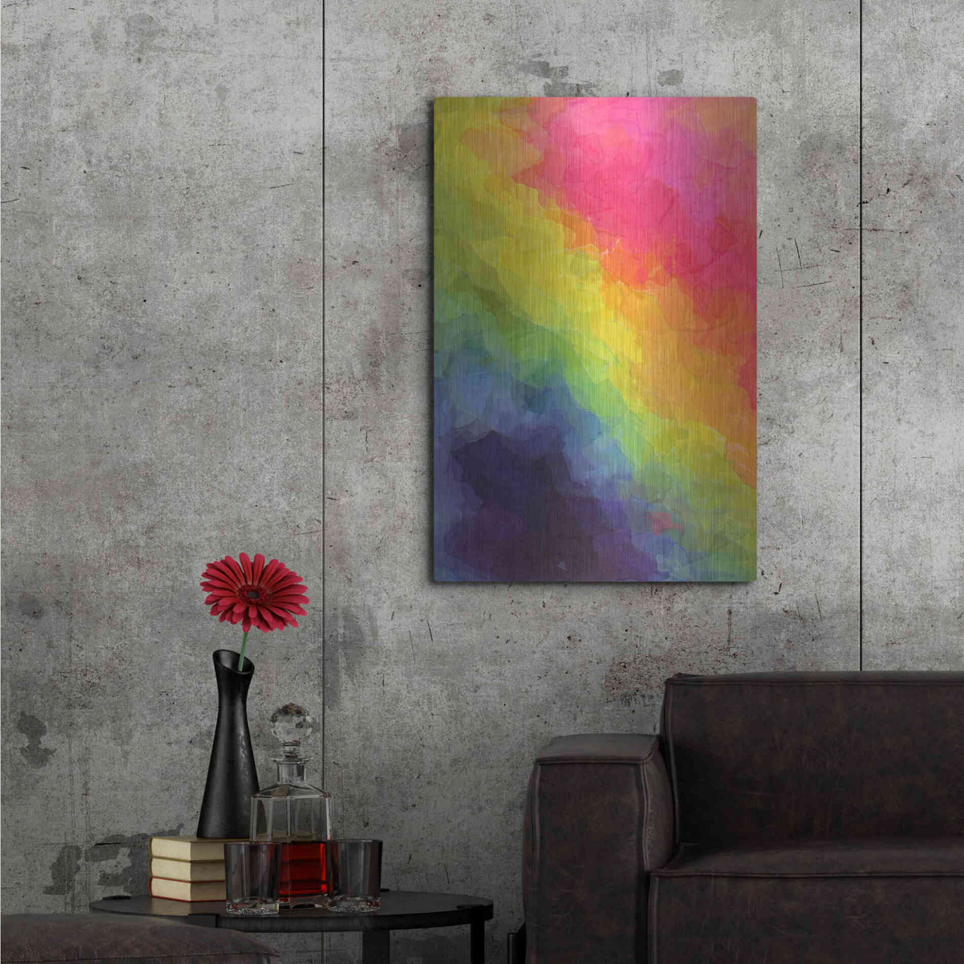 Luxe Metal Art 'Joyful' by Shandra Smith, Metal Wall Art,24x36