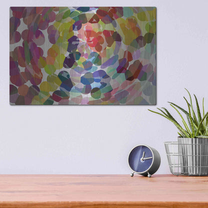 Luxe Metal Art 'Meditation' by Shandra Smith, Metal Wall Art,16x12