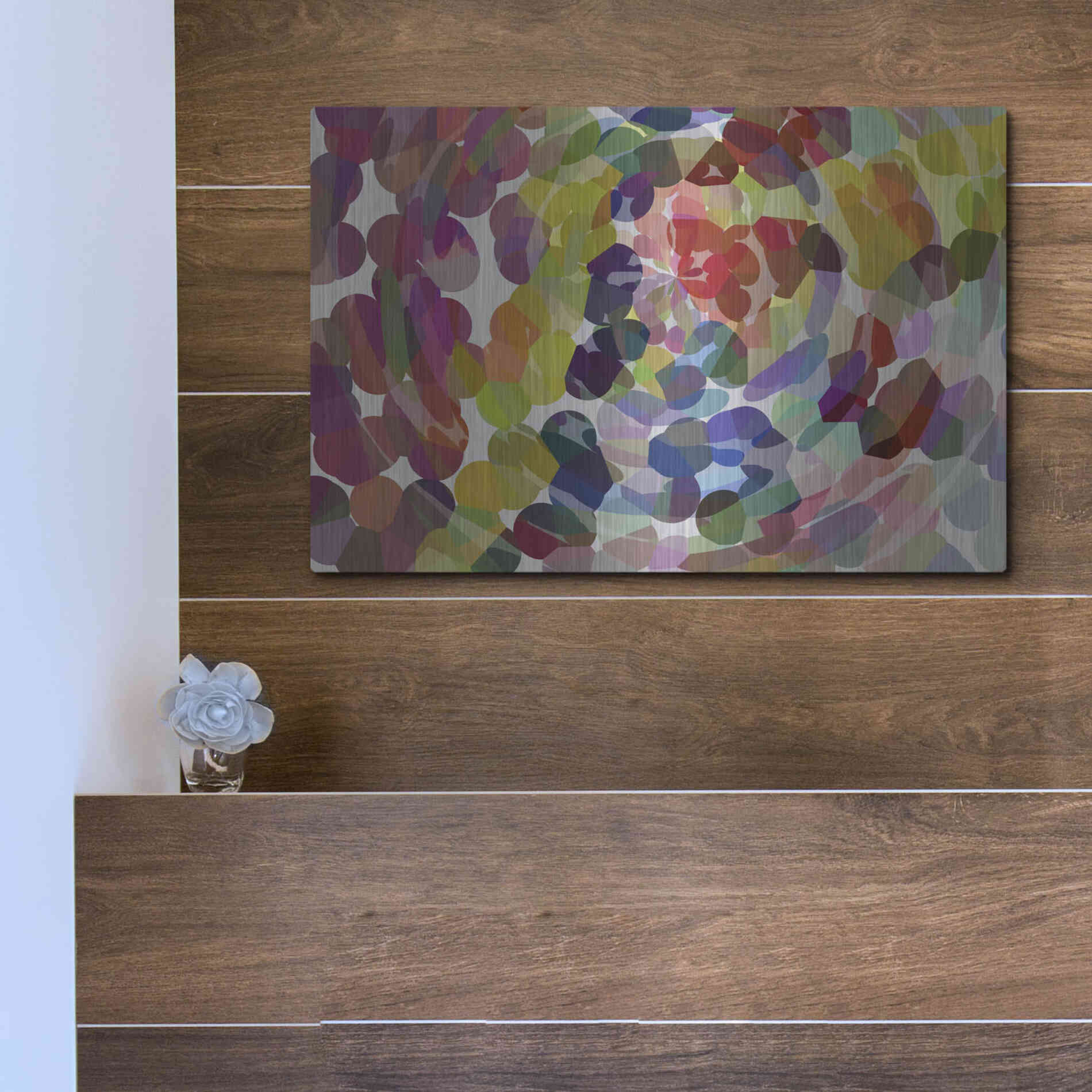 Luxe Metal Art 'Meditation' by Shandra Smith, Metal Wall Art,16x12