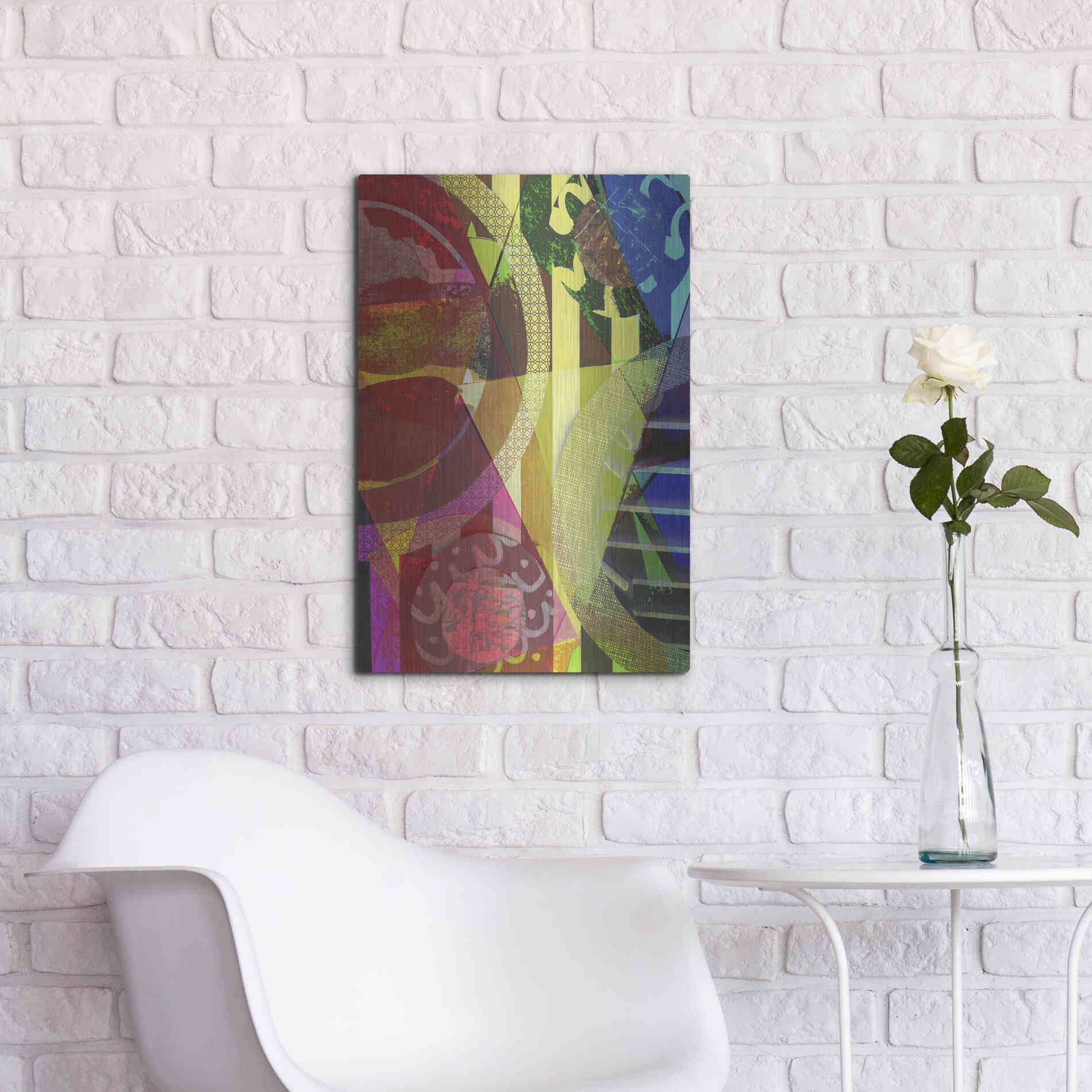 Luxe Metal Art 'Perky 1' by Shandra Smith, Metal Wall Art,16x24
