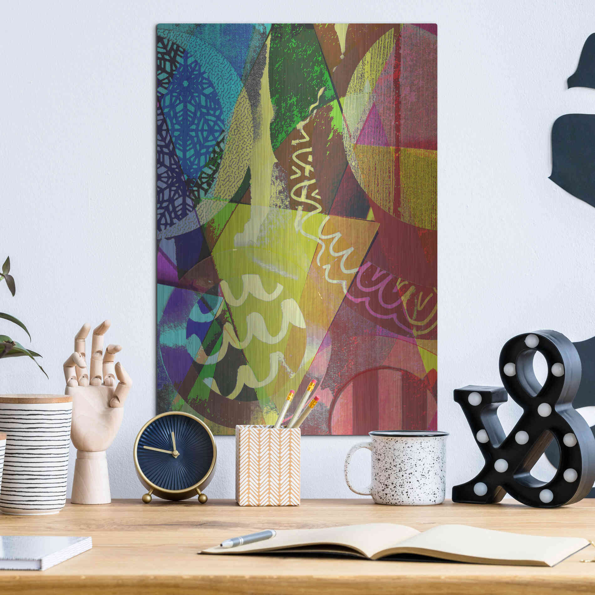 Luxe Metal Art 'Perky 2' by Shandra Smith, Metal Wall Art,12x16
