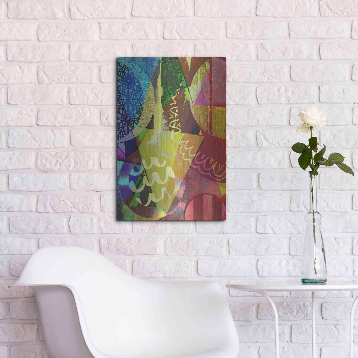 Luxe Metal Art 'Perky 2' by Shandra Smith, Metal Wall Art,16x24