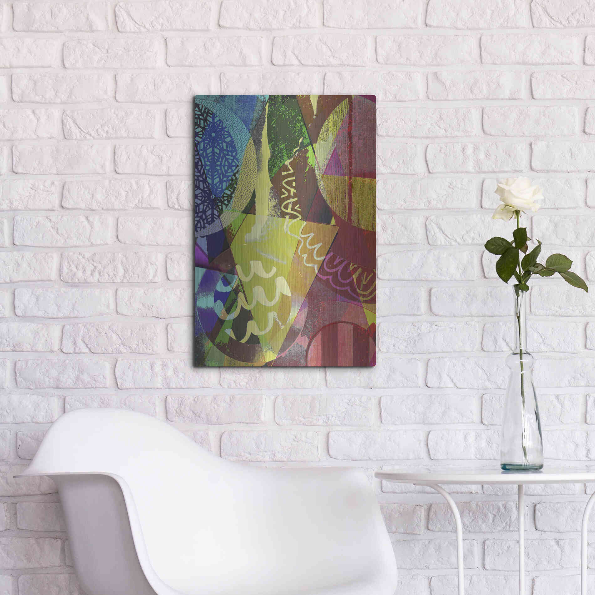 Luxe Metal Art 'Perky 2' by Shandra Smith, Metal Wall Art,16x24