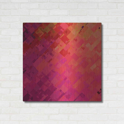 Luxe Metal Art 'Purple & Orange' by Shandra Smith, Metal Wall Art,36x36