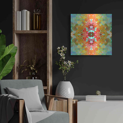 Luxe Metal Art 'Swimming with Colors' by Shandra Smith, Metal Wall Art,24x24
