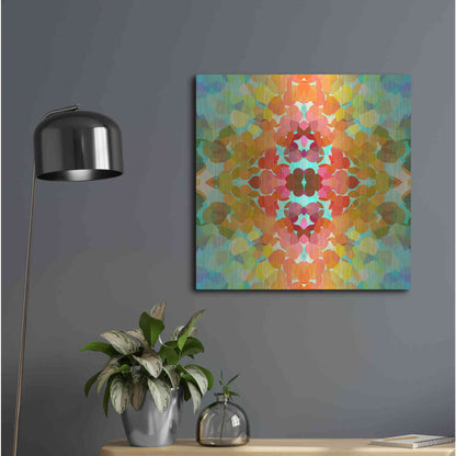 Luxe Metal Art 'Swimming with Colors' by Shandra Smith, Metal Wall Art,24x24