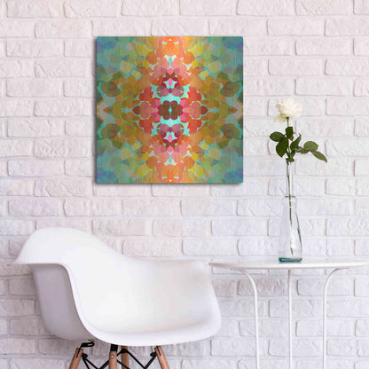 Luxe Metal Art 'Swimming with Colors' by Shandra Smith, Metal Wall Art,24x24