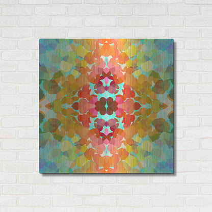 Luxe Metal Art 'Swimming with Colors' by Shandra Smith, Metal Wall Art,36x36