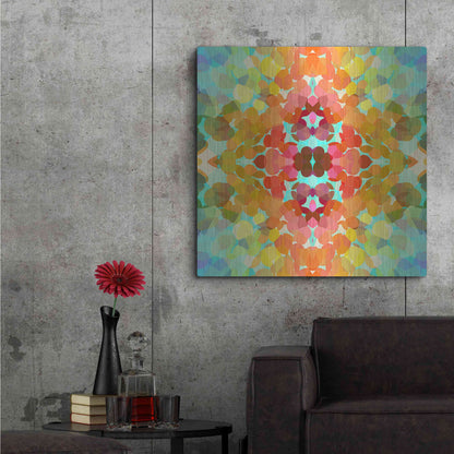 Luxe Metal Art 'Swimming with Colors' by Shandra Smith, Metal Wall Art,36x36