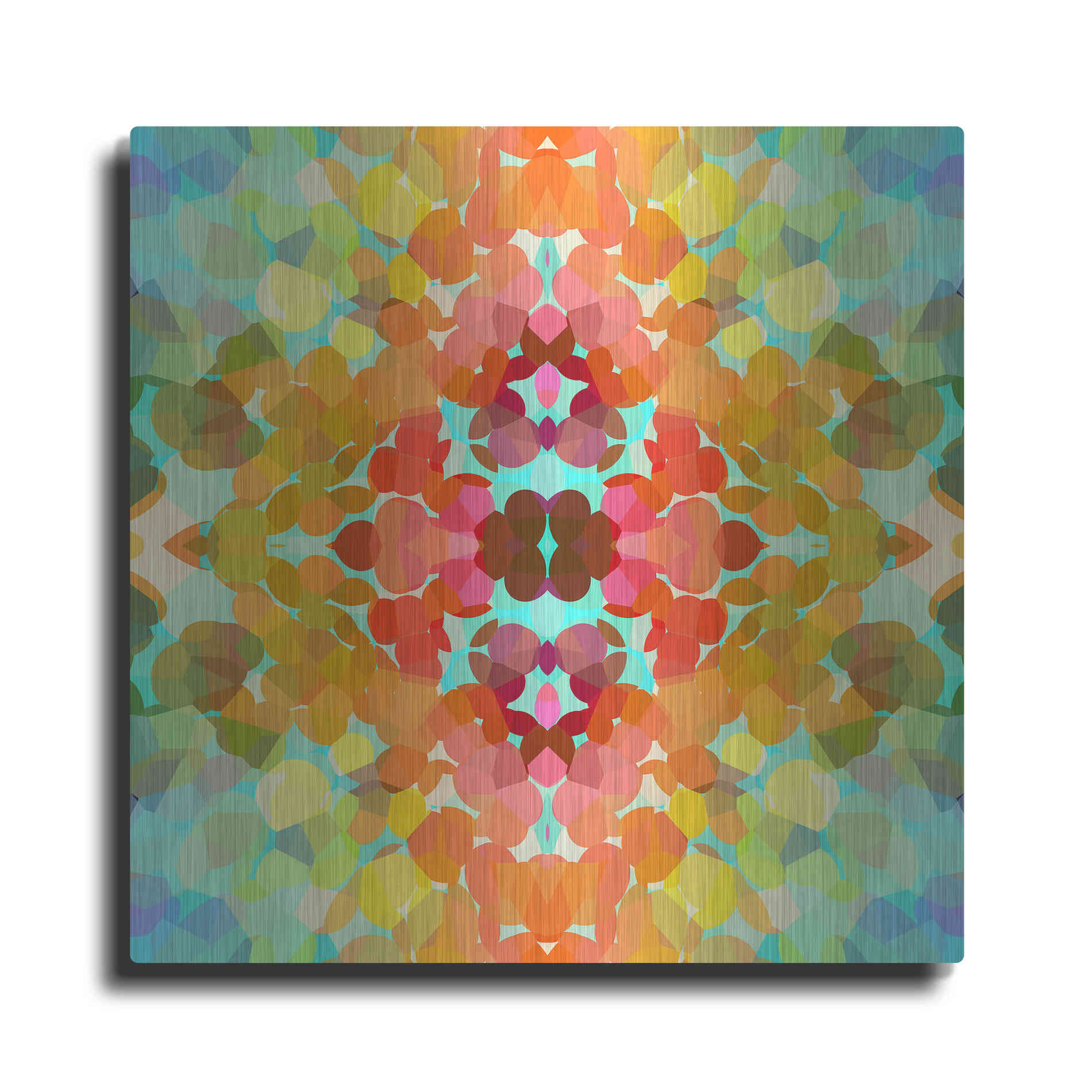 Luxe Metal Art 'Swimming with Colors' by Shandra Smith, Metal Wall Art