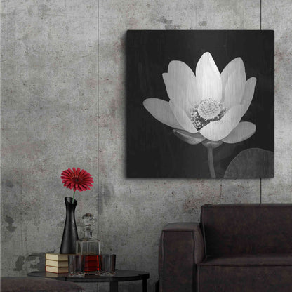 Luxe Metal Art 'Lotus Flower I' by Debra Van Swearingen, Metal Wall Art,36x36