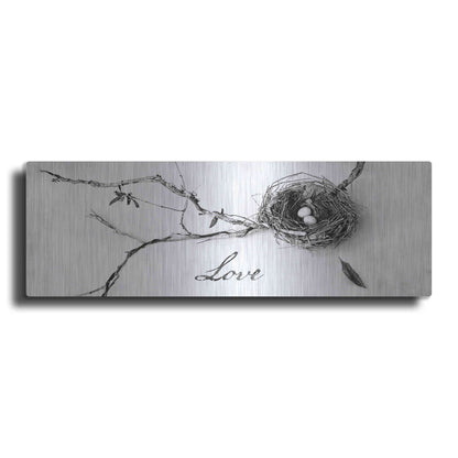 Luxe Metal Art 'Nest and Branch Love' by Debra Van Swearingen, Metal Wall Art