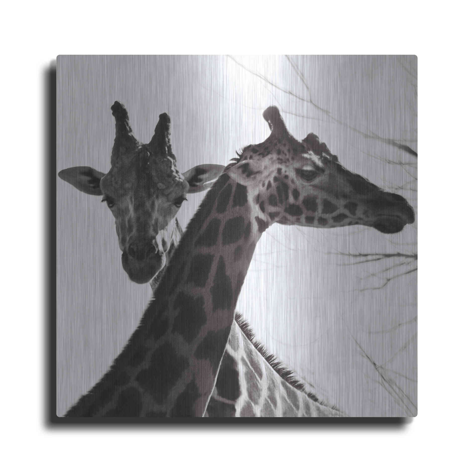 Luxe Metal Art 'Giraffe II' by Debra Van Swearingen, Metal Wall Art