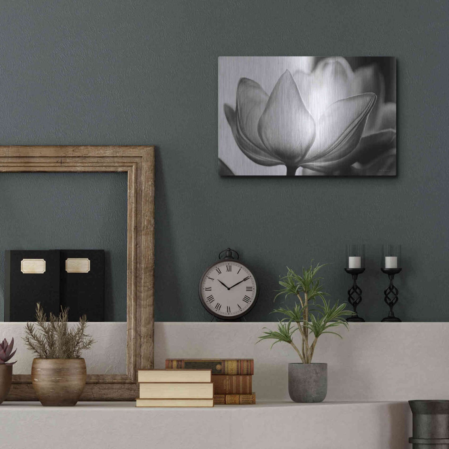 Luxe Metal Art 'Translucent Tulips VI' by Debra Van Swearingen, Metal Wall Art,16x12