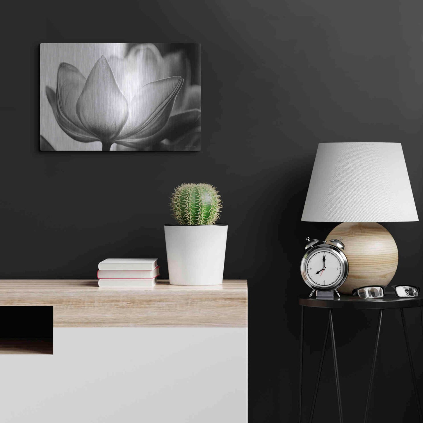 Luxe Metal Art 'Translucent Tulips VI' by Debra Van Swearingen, Metal Wall Art,24x16