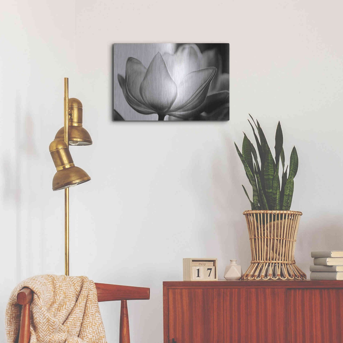 Luxe Metal Art 'Translucent Tulips VI' by Debra Van Swearingen, Metal Wall Art,24x16