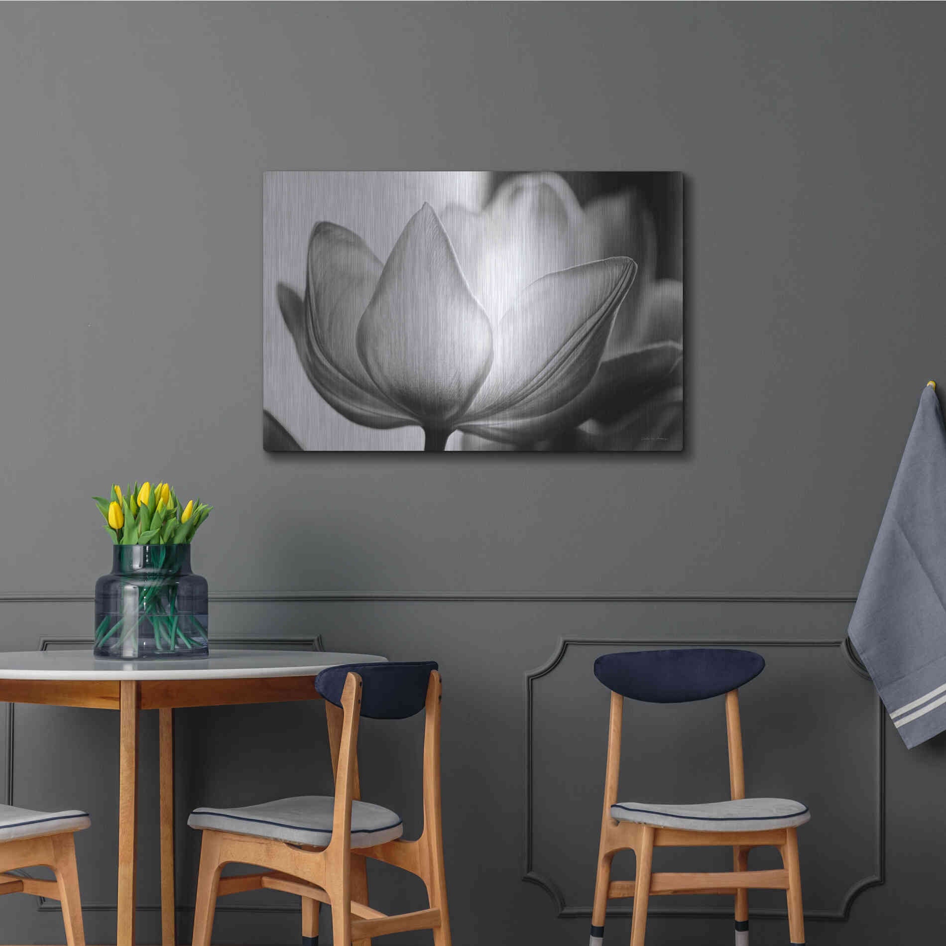 Luxe Metal Art 'Translucent Tulips VI' by Debra Van Swearingen, Metal Wall Art,36x24